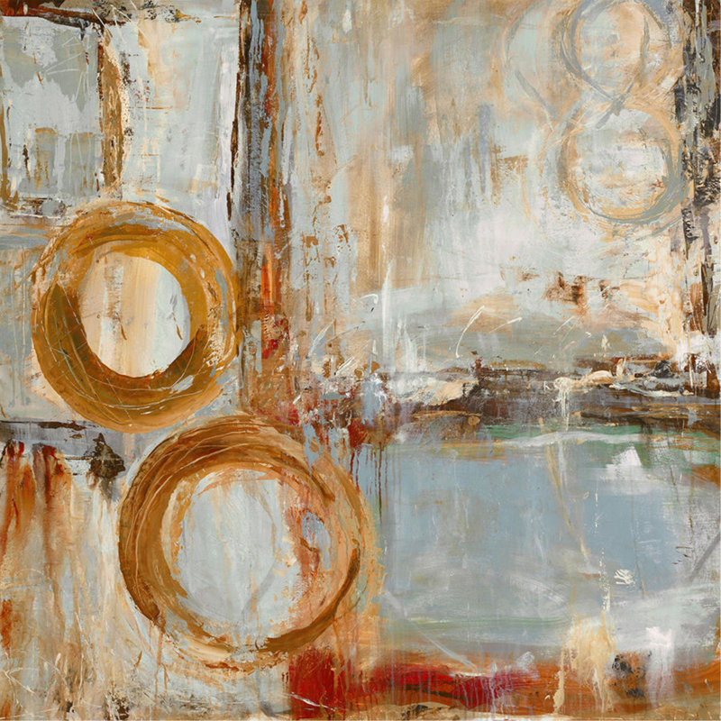 Butterscotch Rings Print, 40" H x 40" W, Image Brush Gel