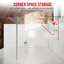 120*185*0.6cm, Silver Frameless Walk-In Shower Enclosure with Glass Shelf