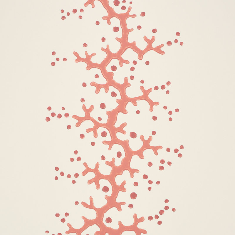Coral Stripe Wallpaper, Orange