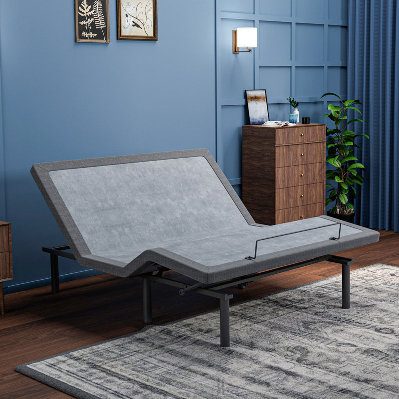 Queen Adjustable Bed Frame with Wireless Remote & Massage, Head and Foot Incline, USB & Type C Ports on both sides, Zero Gravity, Underbed light, 5 Min Easy Assembly
