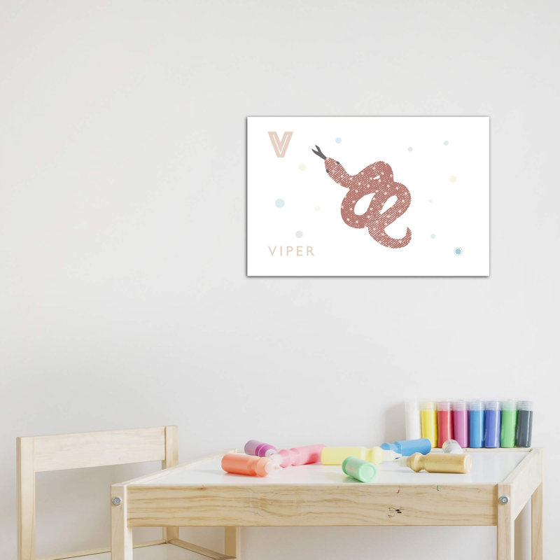 Vipère - imprimé, Toile tendue, Pas de tapis, H 40 po x l 60 po x 1,5 po