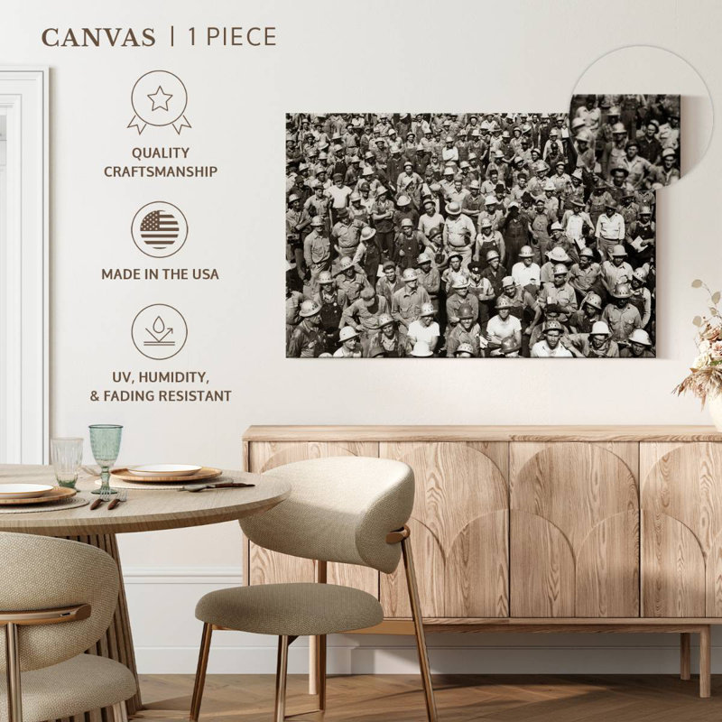 Leisha Crowd Of Laborers, 34" H x 51" W
