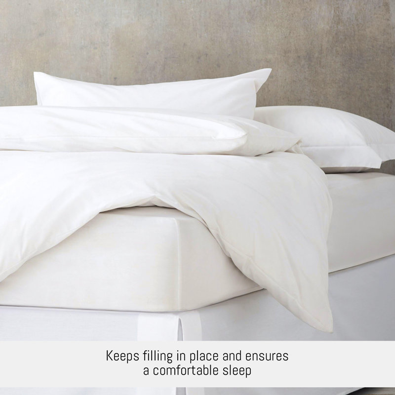 Satin Solid Colour Duvet Cover Set with Pillowcases Included, Super King Duvet Cover + 2 Standard Pillowcases , White