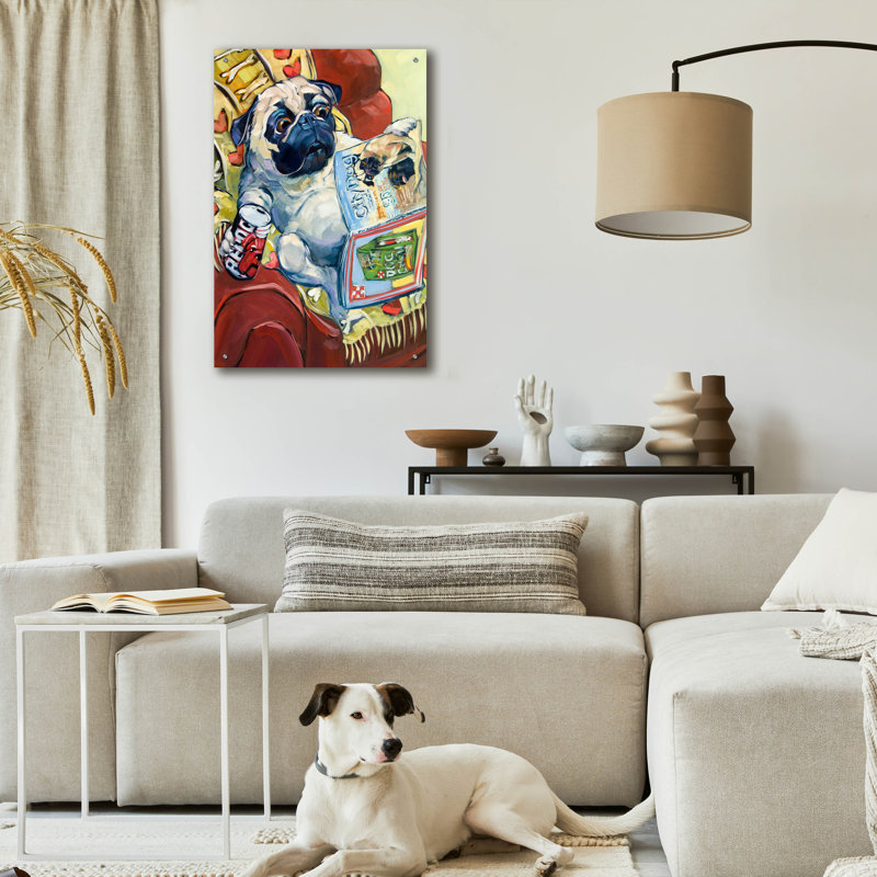 Trinx «Bark A Lounger» par CR Townsend, art mural en verre acrylique ACR-44051, H 36 po x l 24 po x P 0,2 po