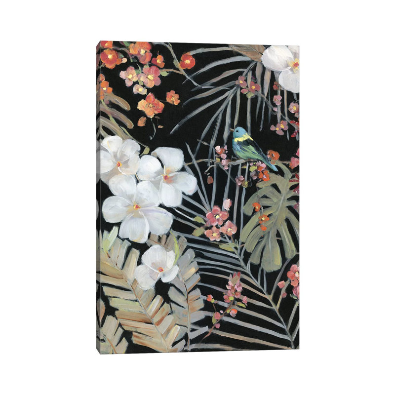 «Tropical Midnight II» par Sally Swatland - reproduction d'art, H 18 po x l 12 po x 1,5 po, Toile tendue, Pas de tapis