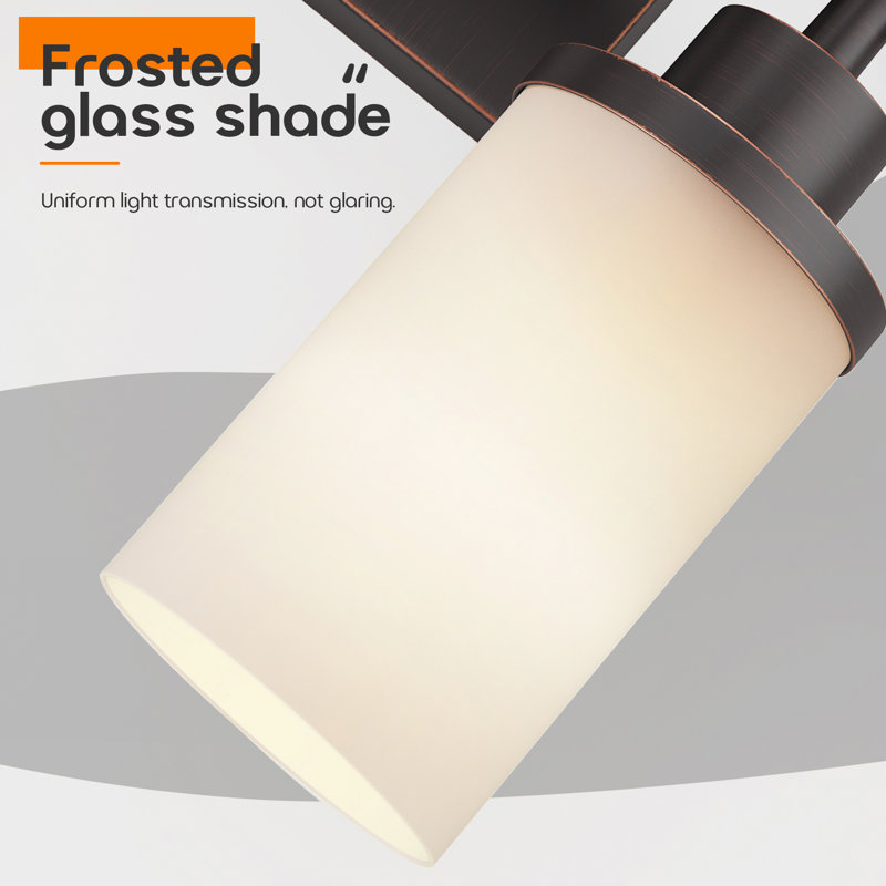 Éclairage pour salle de bain 4 lumières 4 lumières, Bronze frotté à l'huile