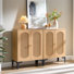 Armoire de rangement cannelée pour salle de bain, chêne naturel, 2 pièces