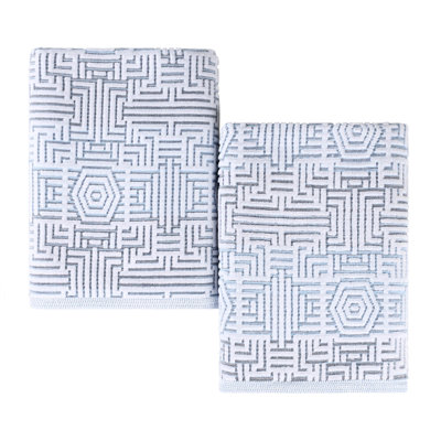 Drap de bain en coton jacquard Indrit