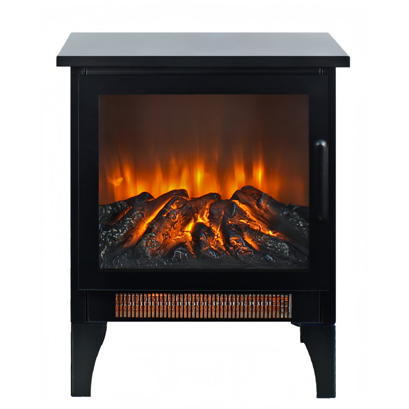 Freestanding Electric Fireplace Stove Heater With 3d Flame Effect