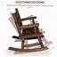 Chaise berçante en bois pour 2 personnes Outsunny-126586116