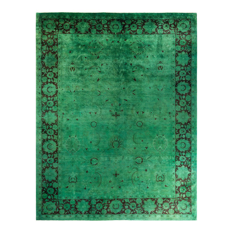 Overyed One-of-a-Kind Rectangle 9'4" X 12' Hand Knotted Area Rug