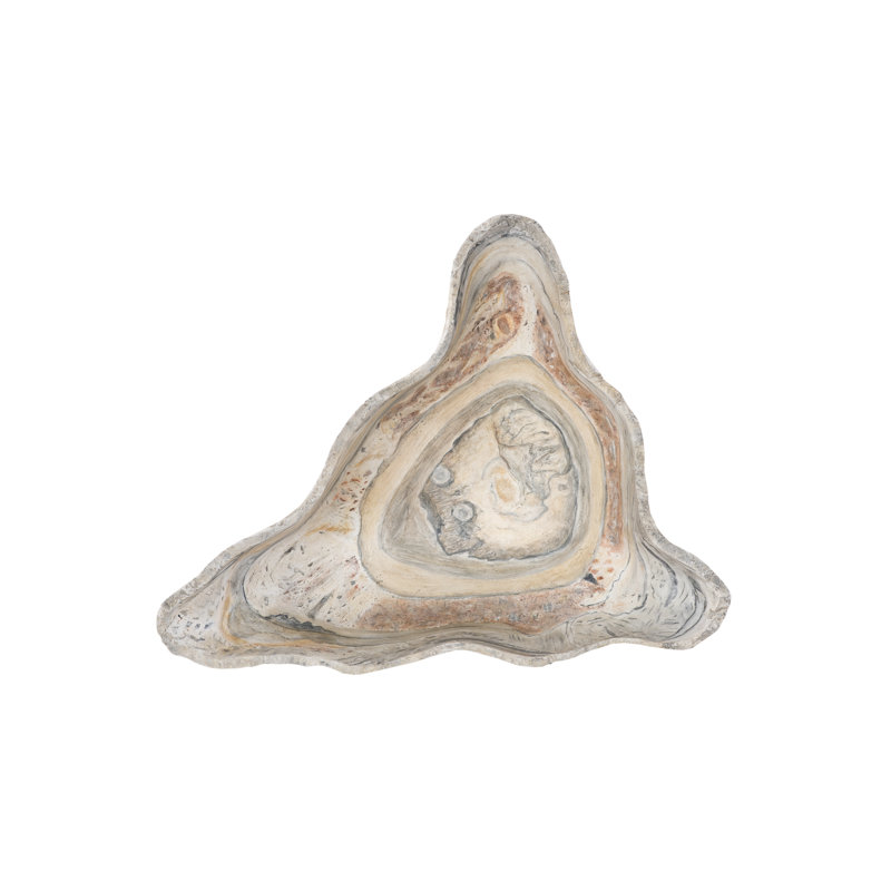 Abstract Decorative Bowl in Beige/Brown