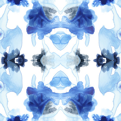 Blue Kaleidoscope I by June Erica Vess - Wrapped Canvas Painting