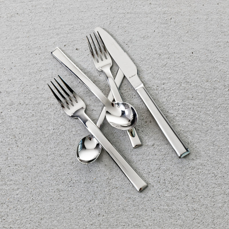 Still 5 Piece 18/10 Stainless Steel Flatware Set, Service for 1