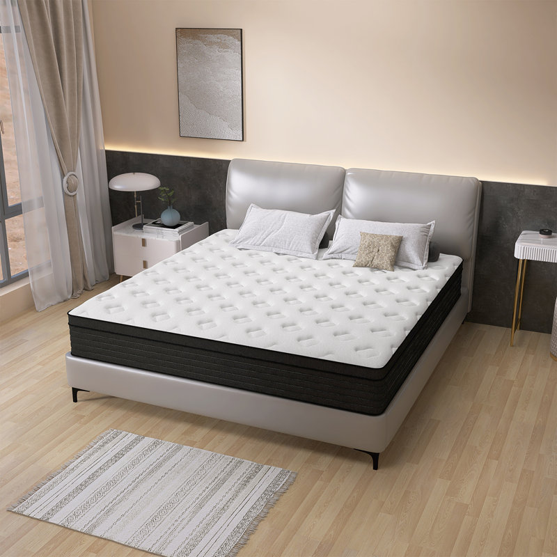 8"/10"/12"/14" Medium Pocket Spring Hybrid Mattress with CertiPUR-US Certified Foam, Full/Double, 8"