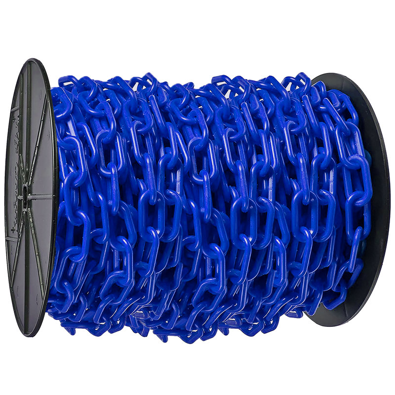 Enrouleur de chaîne en plastique, H 2,12 po x l 1200 po x P 0,29 po, Bleu trafic