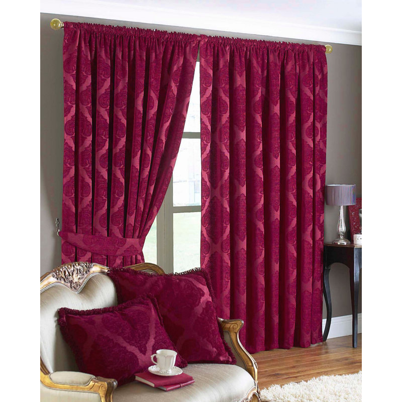 Carnglass More Room Darkening Curtain Pair, 168 W x 183 D cm, Raspberry