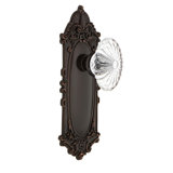 Victorian Plate with Oval Fluted Crystal Door Knob