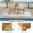 Outdoor Square Teak Wood End Table Coffee Table for Porch Deck Garden Patio-2135339606