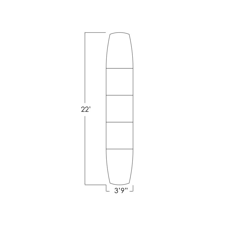 Table de conférence Pavert Arc Boat avec base en T en métal, H 30 po x l 264 po x P 48 po, Cyprès blanc, Noir mat