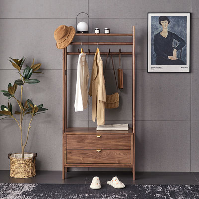 Compact Coat Rack with Large Storage