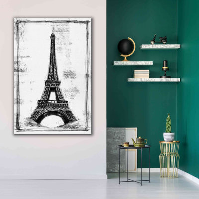 'European Icon Blueprint I' by Ethan Harper, Giclee Canvas Wall Art