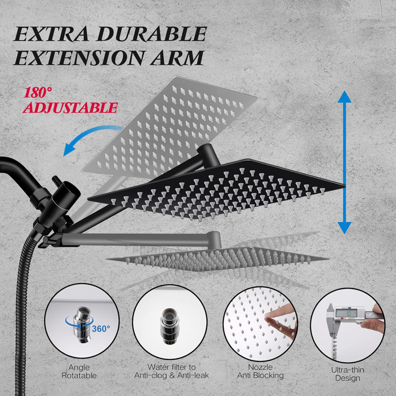 Rain Dual Shower Head 1.75 GPM GPM