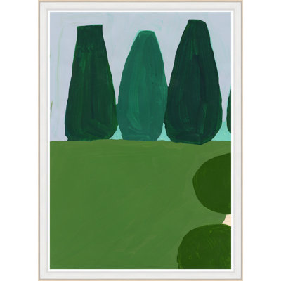 «Columnar» par Susan Hable - Peinture encadrée sur papier