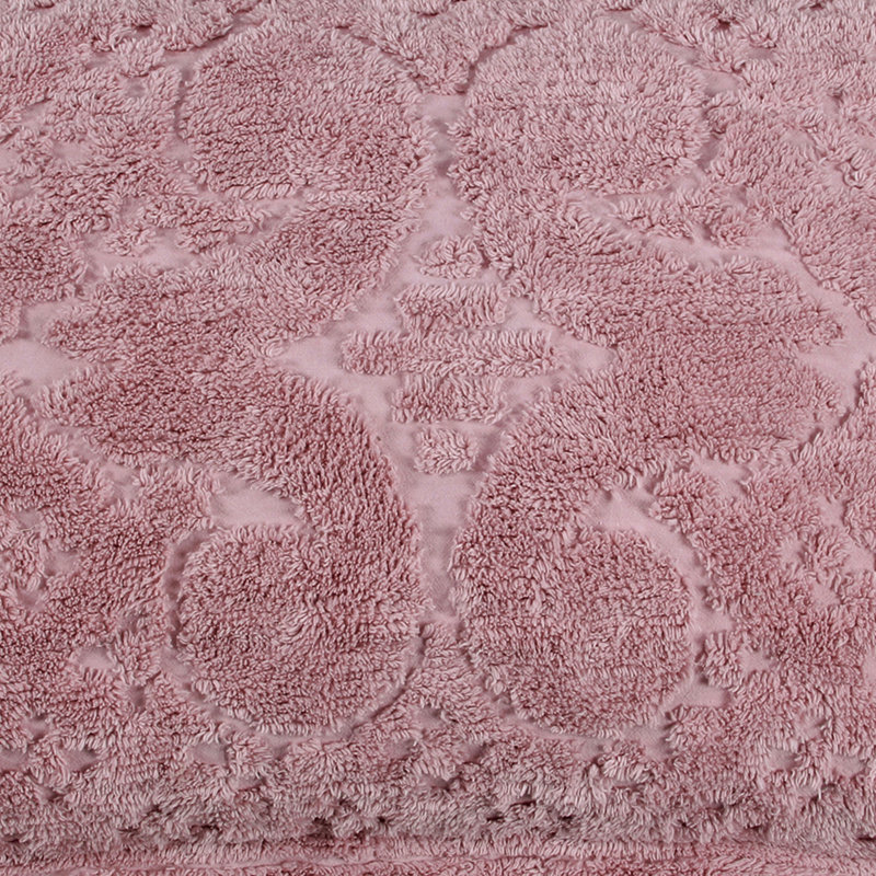 Ashton Collection 100% Cotton Chenille King Bedspread Set, Traditional Tufted Medallion Bedding with Matching Shams, OEKO-TEX Certified, Soft, Breathable, Machine Washable, All-Season, Pink