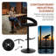 Ensemble de 2/3 tabourets de bar pivotants réglables en velours avec repose-pieds en T et base en métal-200499334-200499338-200499336