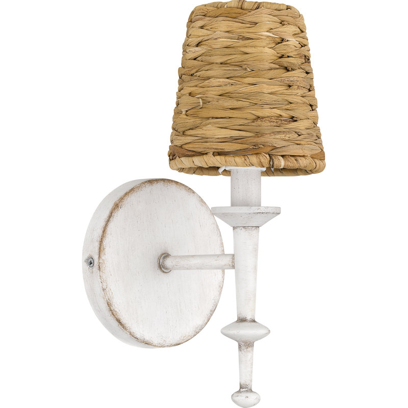 Chueyee 1-Light Antique White Wall Sconce