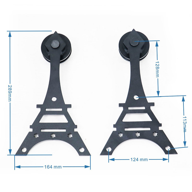 Ensemble de quincaillerie pour porte de grange standard, 79,2 po