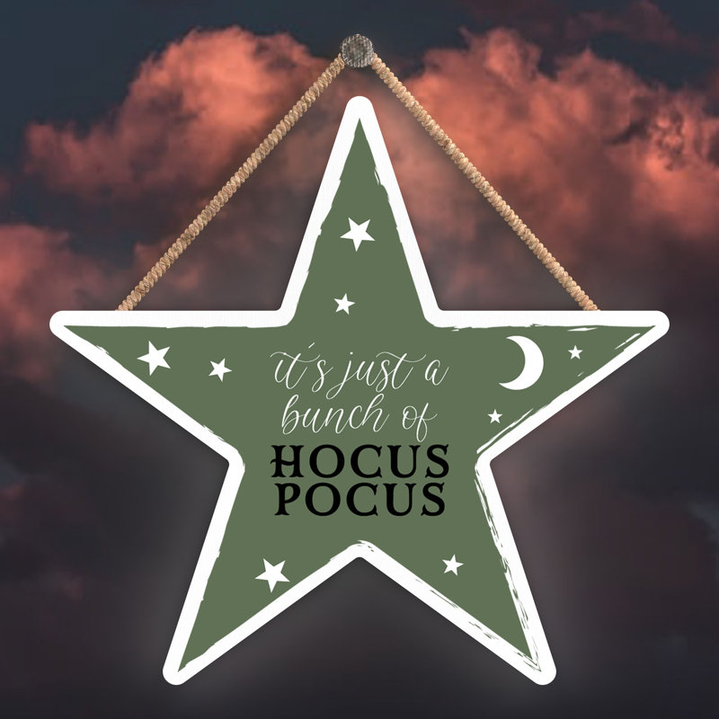 Witch It's just a bunch of Hocus Pocus Star Wooden Sign