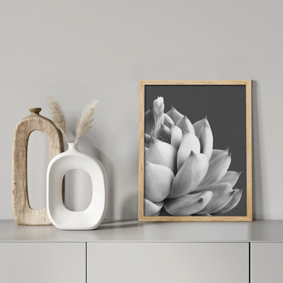 «Succulent Cactus Southwest Dark Blooming Rosebud» sur papier