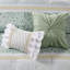 Édredon Seersucker avec coussins décoratifs - Tissu imprimé en blanc et jaune