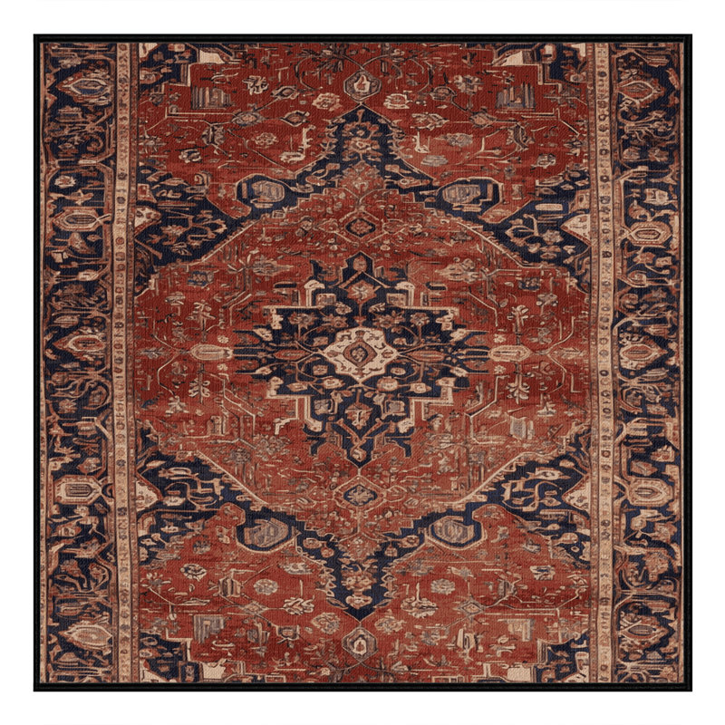 Tapis brun lavable à la machine, Carré 6 pi