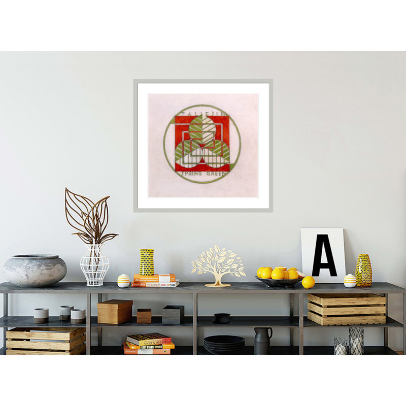 «Spring Green Design», conception circulaire transparente par Frank Lloyd Wright - impression giclée encadrée