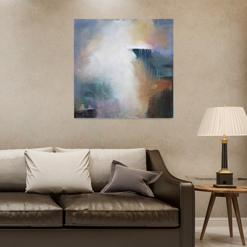 Art abstrait contemporain First Light, H 32 po x l 32 po