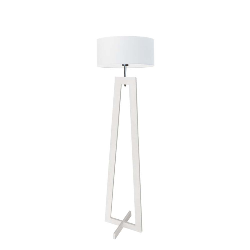 Chakka 148cm Traditional Floor Lamp, White, White