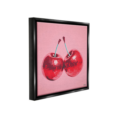 «Red Patterned Cherries Floater Frame» par RB sur