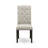 13-piece Modern Dining Table Set a Rectangular Kitchen Table and 12 Doeskin Linen Fabric Dining Chair, Wire Brushed Black-385238393-385238374-396451474