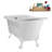 58" Streamlin Clawfoot Tub,Tray,Drain, Clawfeet-101628931-102219864