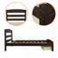 Structure de lit plateforme simple avec tiroir de rangement et support en lattes de bois sans sommier