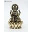 Petite statue de laiton déesse de la bénédiction de Lakshmi superfine assise sur lotus plusieurs tailles Idol laiton doré Home Temple Decor cadeau DDL614