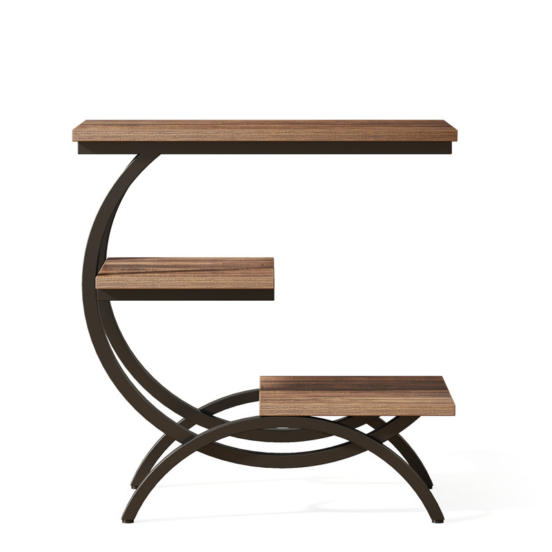 Petite table basse avec table de bout et table d'appoint, Brun