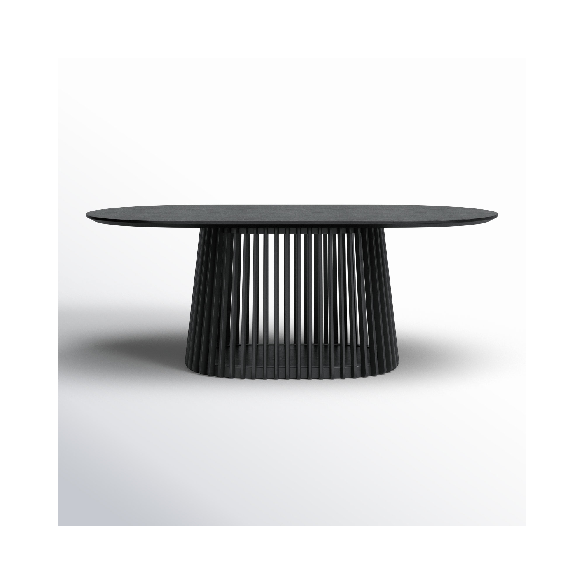 Burgal 79'' Oval Dining Table, Black