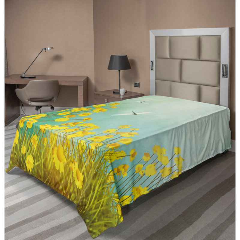 Drap et marguerites Ambesonne, Drap plat simple TG
