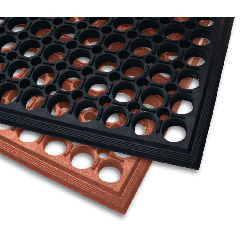 Rapoza Solid Color Water Resistant Non-Skid Kitchen Mat, Rectangle 3' x 10'