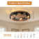 19.7”Ceiling Fan with Light, Lighting Kit Not Included