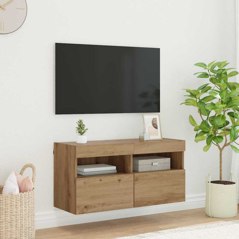 Unfinished TV Stand, 40cm H x 80cm L x 30cm W, Artisan Oak